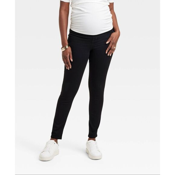 Isabel Maternity by Ingrid & Isabel Denim - Ingrid & Isabel Black Over The Belly Skinny Maternity Jeans Size 12